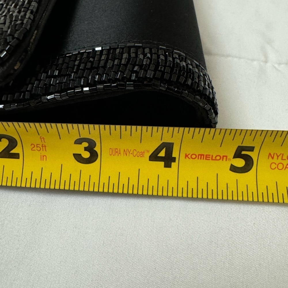 VTG Preston & York Elegant Beaded Satin Black Evening Clutch Shoulder Bag 90’s - Picture 8 of 15